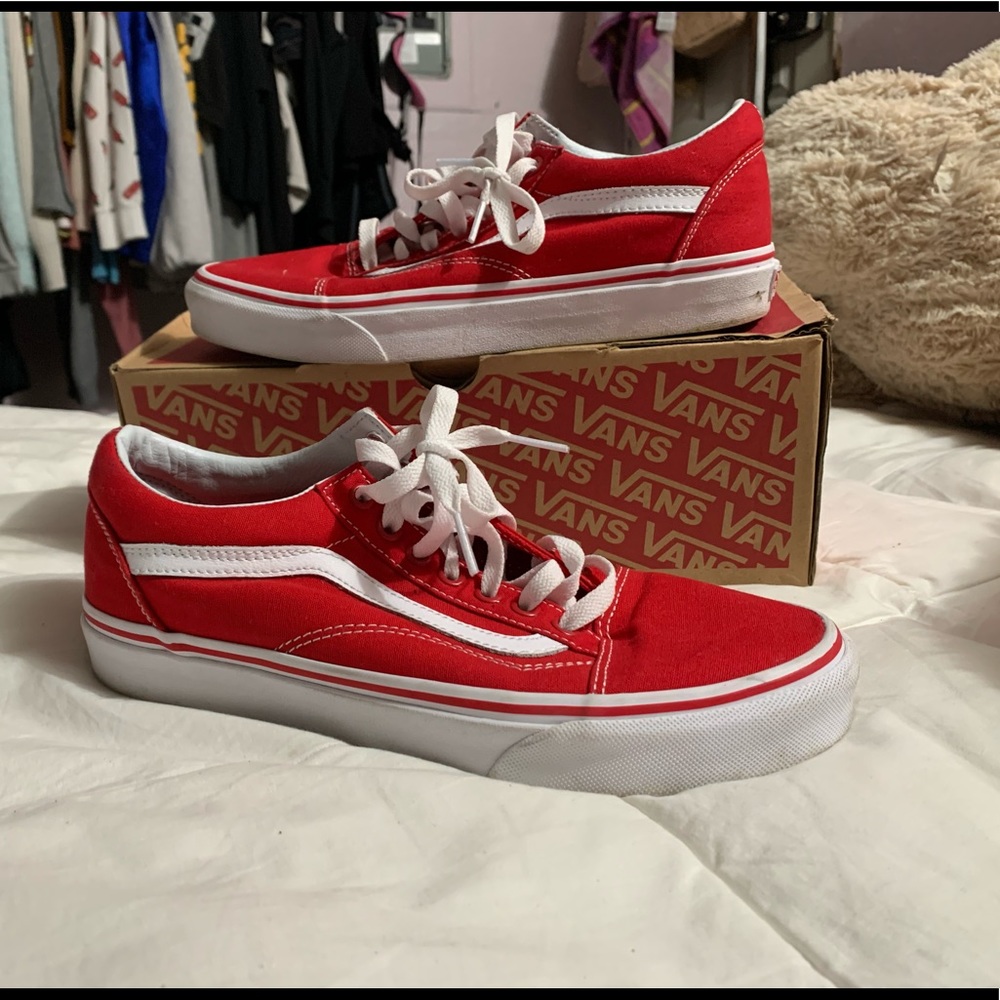 Red old school vans